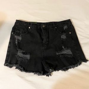 NWT Target High Rise Black Jean Shorts
